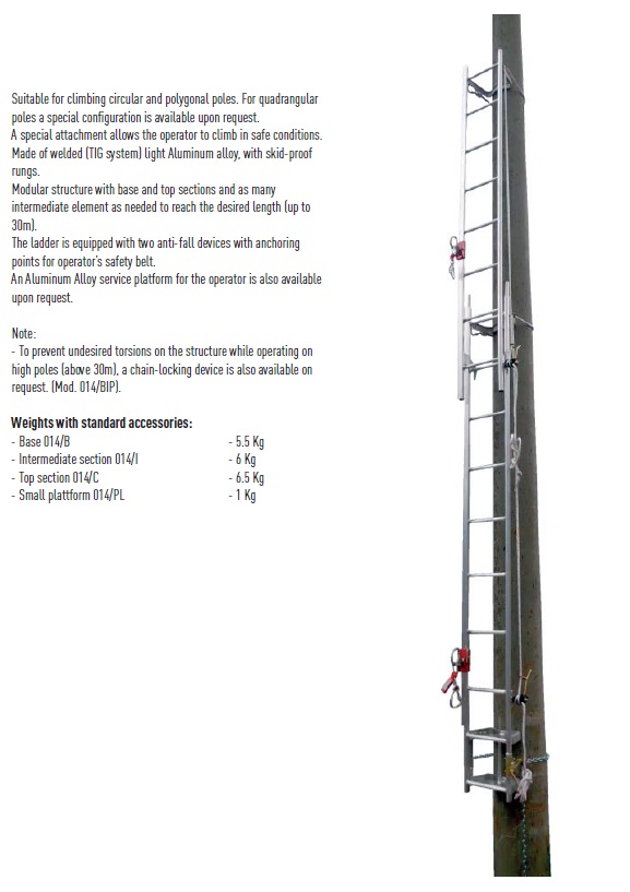 NASTAVNE LJESTVE ZA BETONSKE STUPOVE
